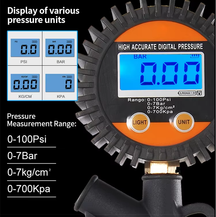 SEAPENG DP-201 Digital Tire Pressure Gauge, 5-100 PSI - Image 10