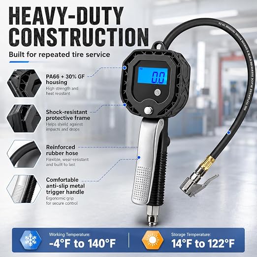 SEAPENG BW-002 Mechanical Tire Pressure Gauge, 5-230 PSI - Image 10