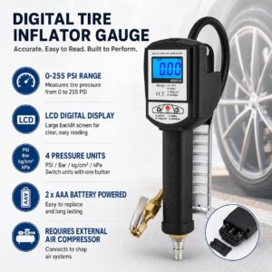 Seapeng DP-002 digital tire pressure gauge for tire inflation and pressure checking