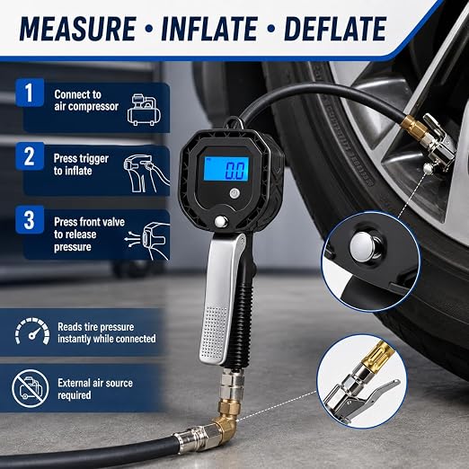 SEAPENG BW-002 Mechanical Tire Pressure Gauge, 5-230 PSI - Image 9