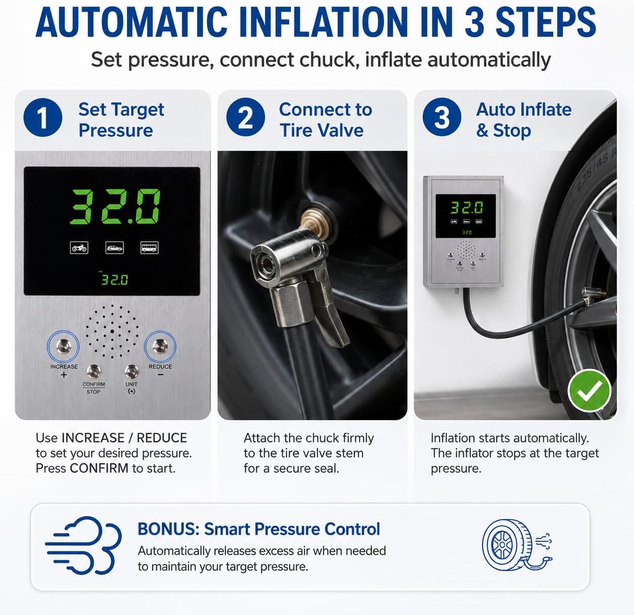 SEAPENG DP-Q01 Automatic Tire Inflator - Image 16