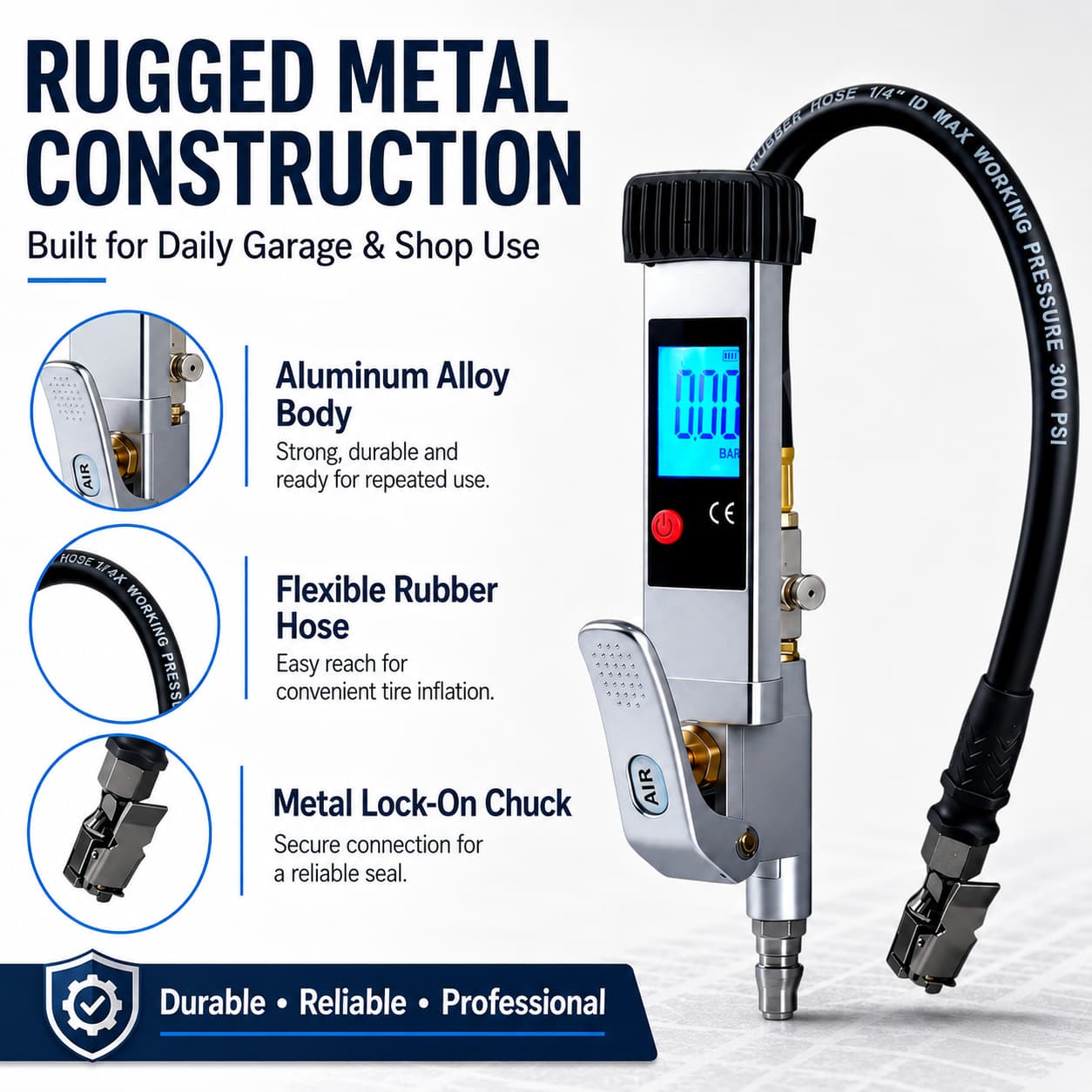 SEAPENG DP-708 Digital Tire Inflator Gauge, 5-230 PSI - Image 12