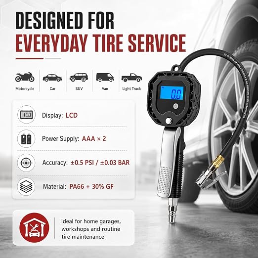 SEAPENG BW-002 Mechanical Tire Pressure Gauge, 5-230 PSI - Image 13
