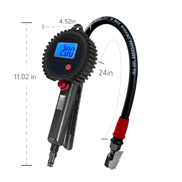 SEAPENG BW-L03C Rechargeable Tire Inflator Gauge, 5-230 PSI - Image 5