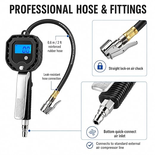 SEAPENG BW-002 Mechanical Tire Pressure Gauge, 5-230 PSI - Image 4